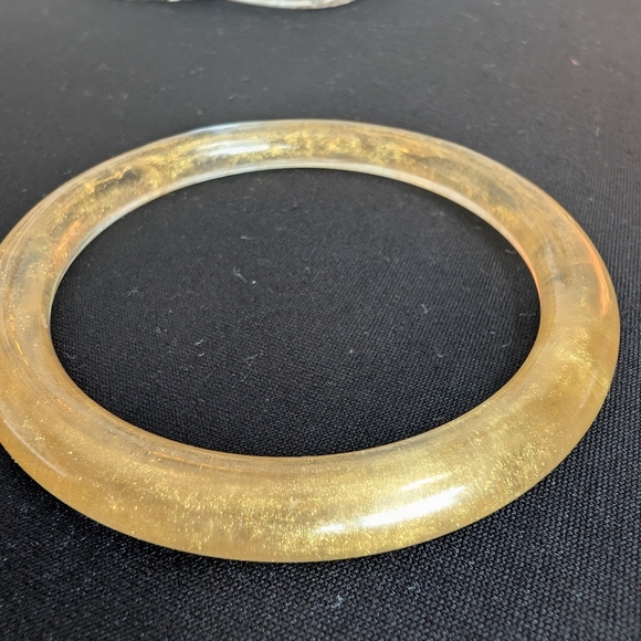 🎀 Handmade Bangle Bracelet Gold Swirl Large - Picture 7 of 9